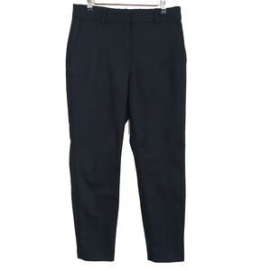 H&M Black Dress Slacks Straight Leg High Rise Pants Pockets Stretch Size Medium